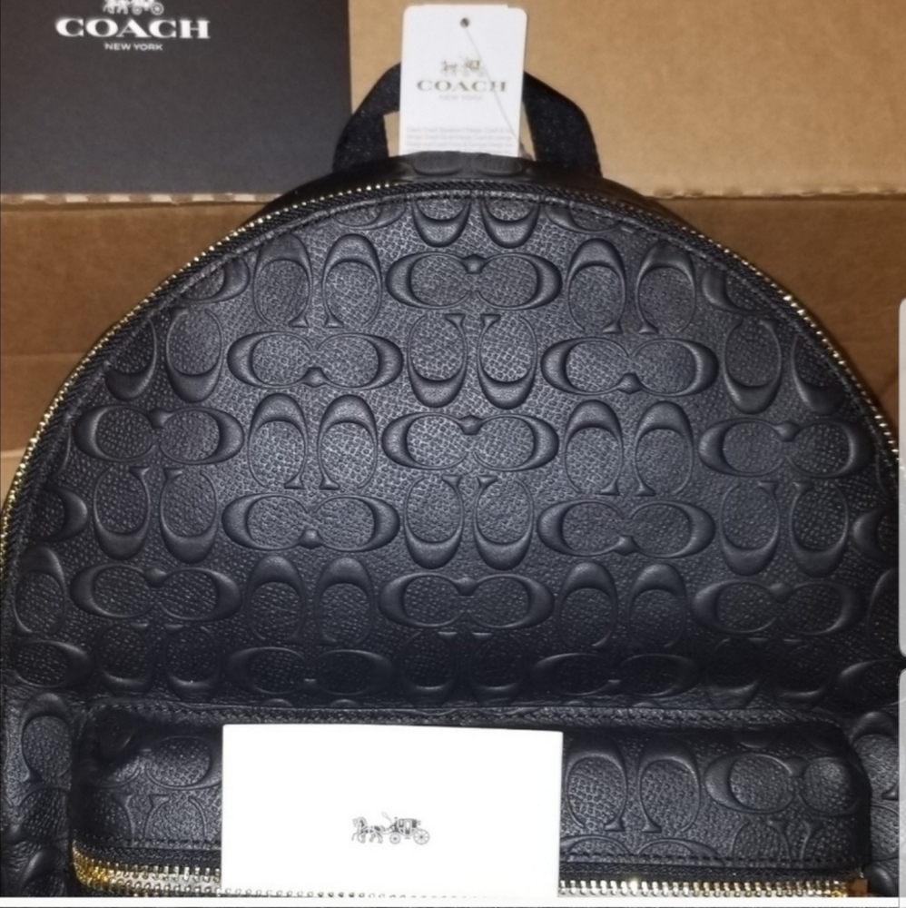 COACH BACKPACK DESIGNER EMBOSSED LEATHER BAG - Picture 7 of 11